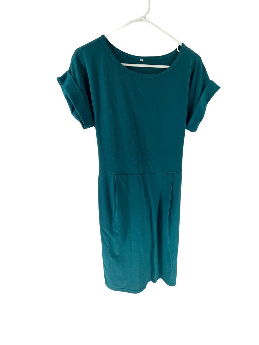 Unbranded Teal Blue Short Sleeve Tie Waist Mini Dress Women's Size Small